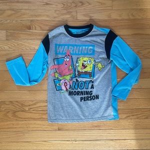 SpongeBob SquarePants boys cozy long sleeve pajama top- size 10/12- Nickelodeon